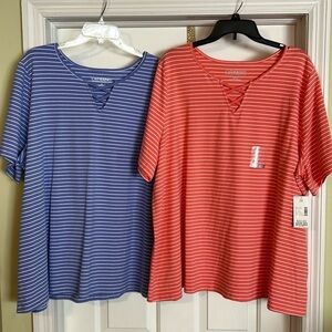 Catherine’s supreme collection bundle of 2 pullover tops. Size 2X. NWT